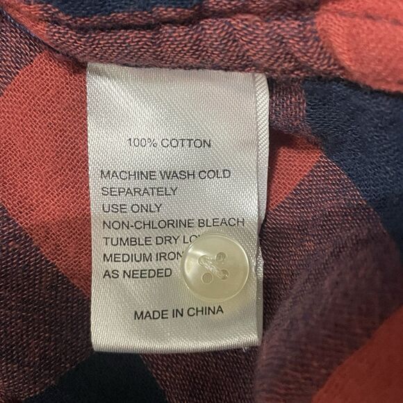 By Trovota Birds Of Paradis Size Small Coral Checkered Ruffle Top Small - Picture 3 of 7